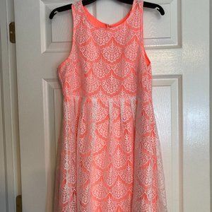 In Style Orange Lace Dress